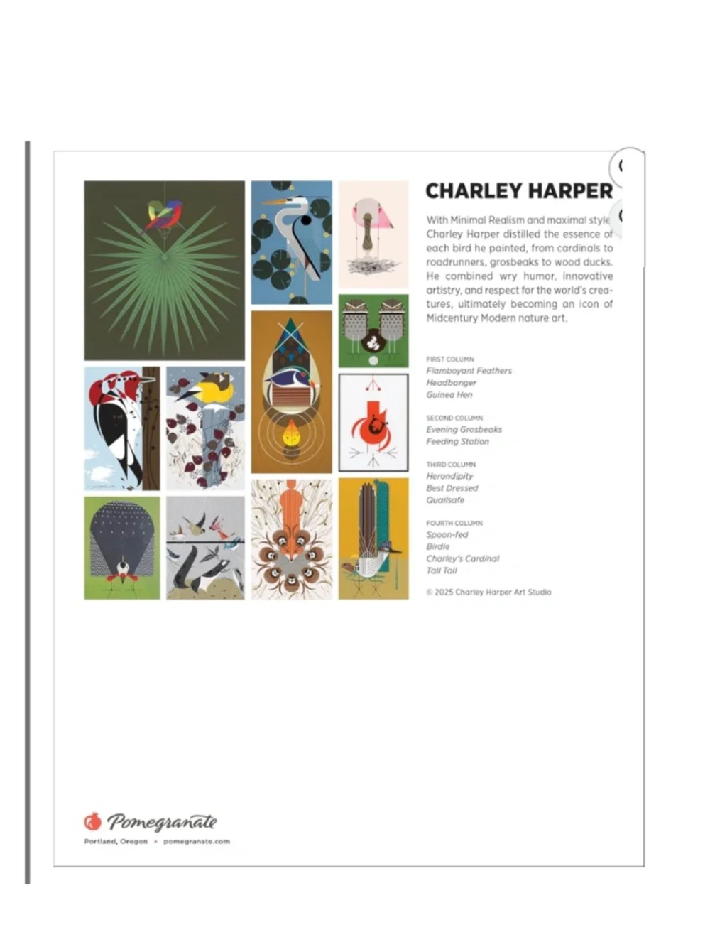 Charley Harper 2026 - Mini 7” Calendar